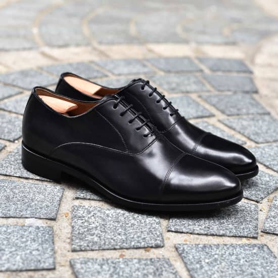 Black Cap Toe Oxford Formal Men Shoes