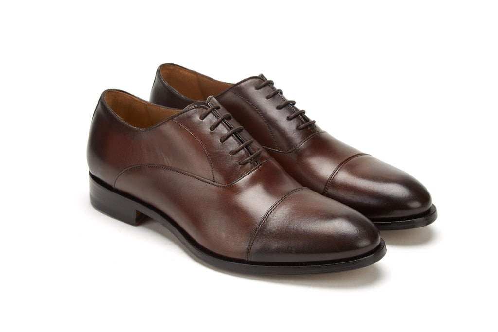 Cap Toe Oxfords Dark Brown Shoes for Men