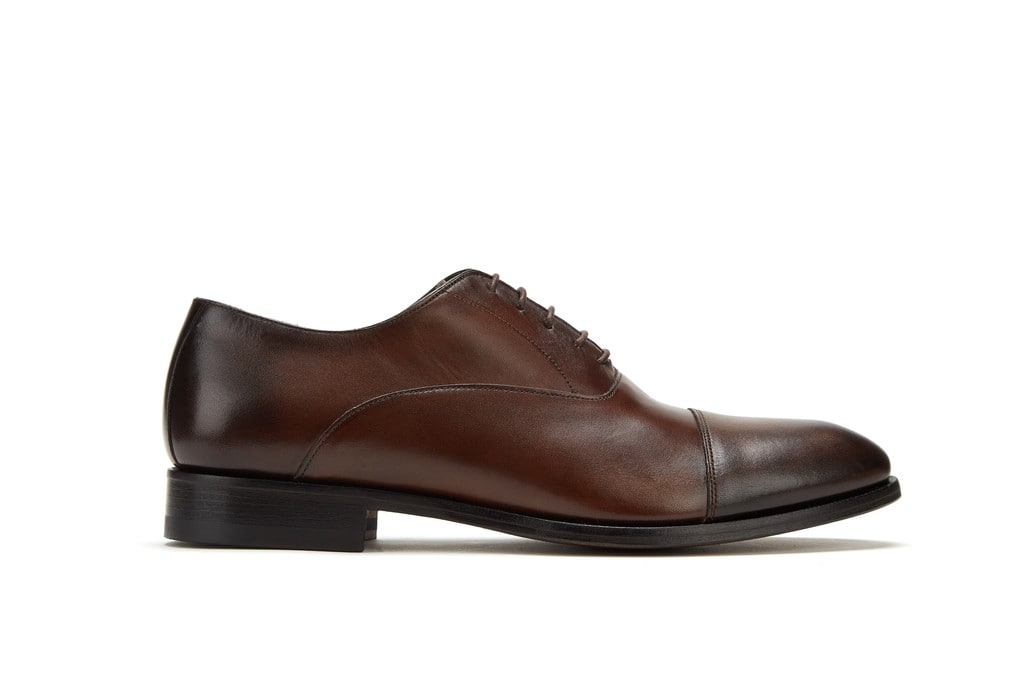 Dark Brown Leather Oxfords Made In Italy