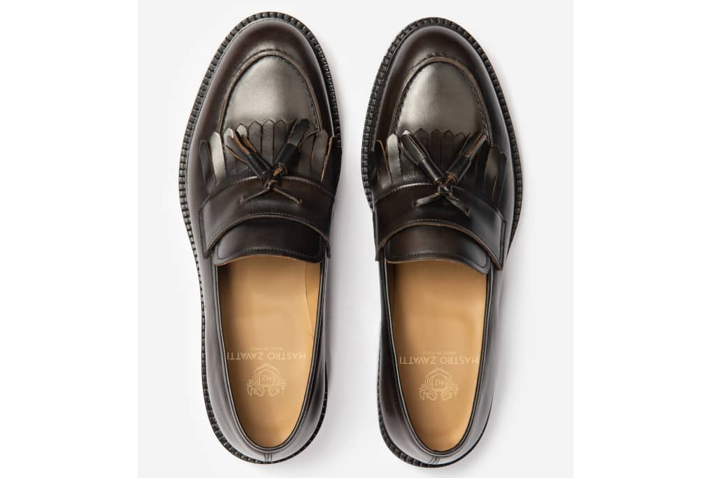 Chunky Loafers  Black Leather Shoes for Men
